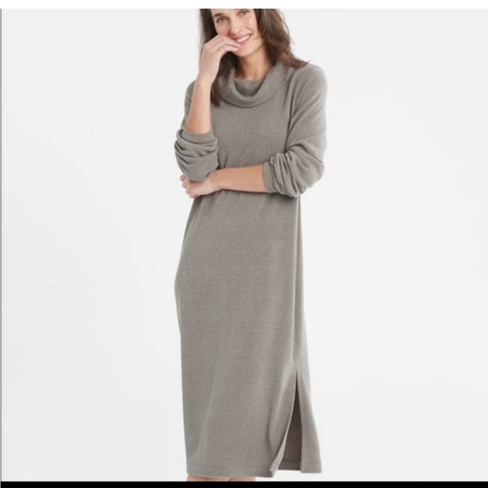 NWT Banana Republic Factory Women's Cozy Cowl-Neck Midi Dress Size S